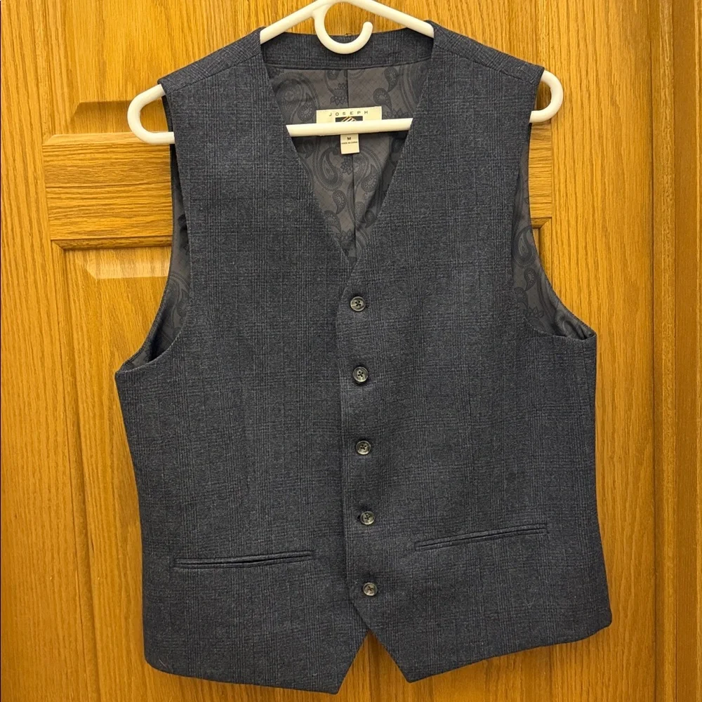 NWOT JOSEPH ABBOUD Paisley Wool Blend Button Up Formal Vest Bundle Size M